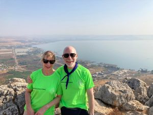 Michael and Rachel Trimble at Arbel National Park, Israel